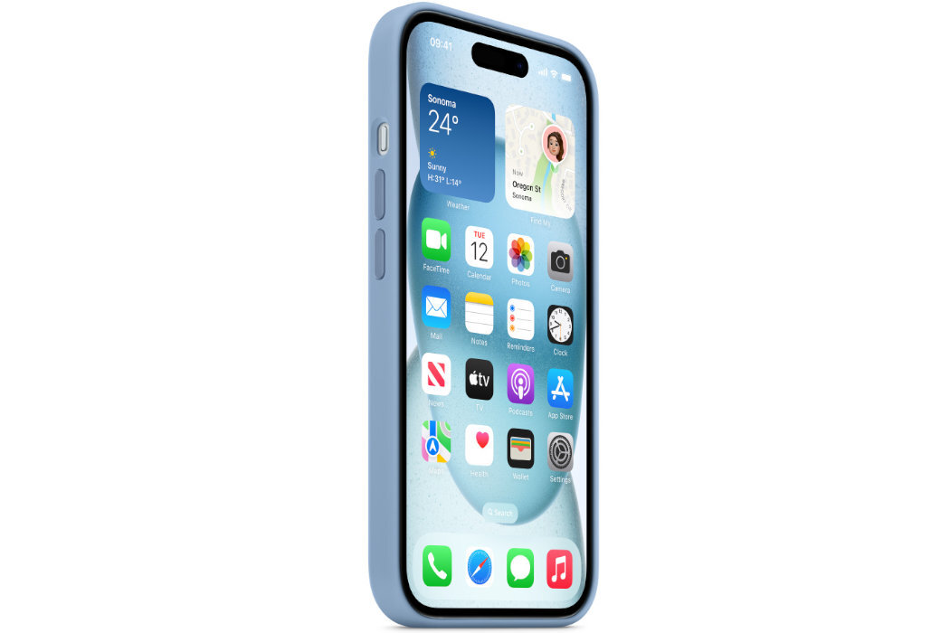 ETUI DO IPHONE 15 SILICONE CASE WITH MAGSAFE WINTER BLUE MT0J3ZM A wytrzymałość ochrona ekskluzywność solidność wygląd ładowanie MagSafe