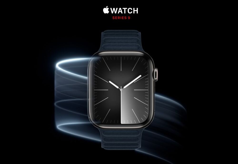 Smartwatch APPLE Watch 9 ekran bateria czujniki zdrowie sport pasek ładowanie pojemność rozdzielczość łączność sterowanie krew puls rozmowy smartfon aplikacja