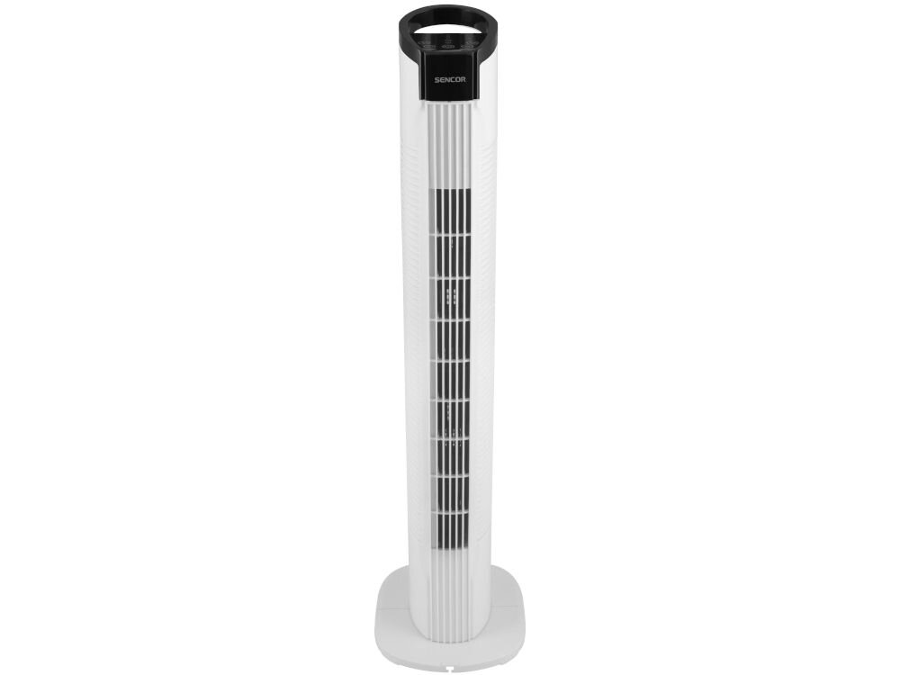 Wentylator kolumnowy SENCOR SFT 3112WH solidna konstrukcja aluminiowy silnik trwałość urządzenia stabilna podstawa bezpieczeństwo użytkowania stylowy design komponuje się z każdym wnętzrem elegancja funkcjonalność niezawodne wsparcie chłód komfort estetyka