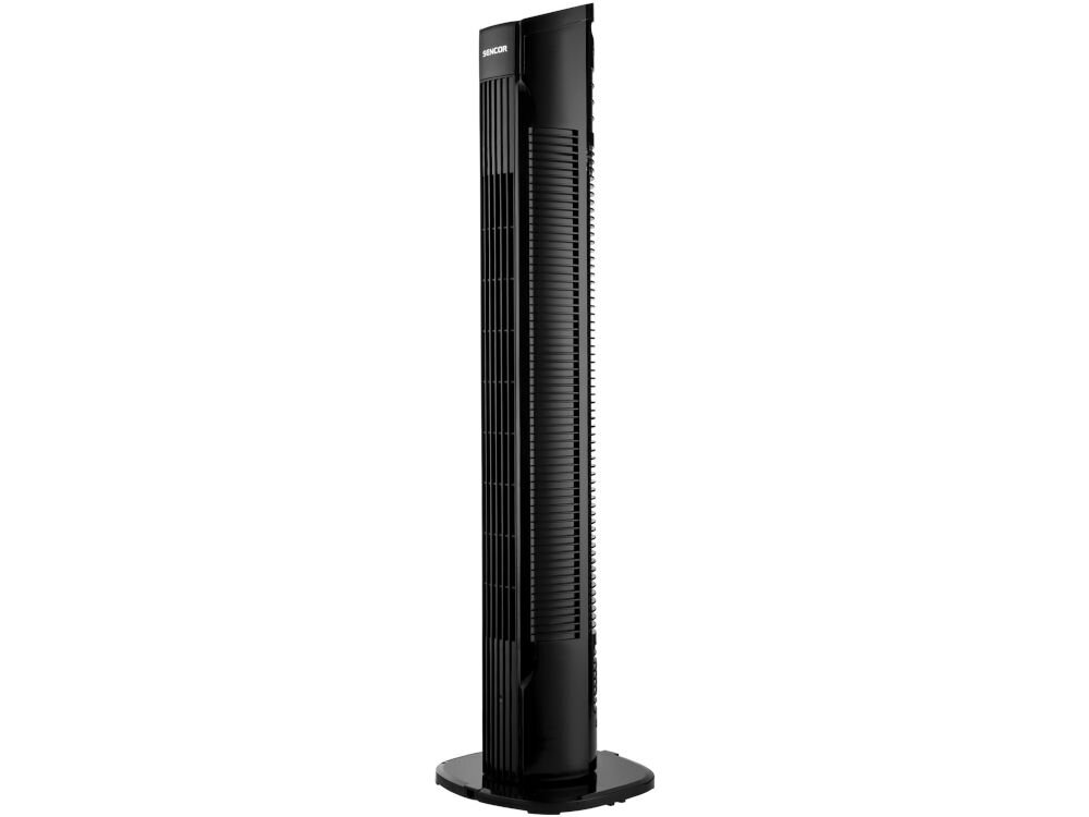 Wentylator kolumnowy SENCOR SFT 3108BK wysokość 78,5 cm kompaktowy pasuje do każdego wnętrza długi przewód zasilający 1,6 m elastyczne ustawienie urządzenia dowolne miejsce lekka konstrukcja 2 kg łatwe przenoszenie większy komfort użytkowania