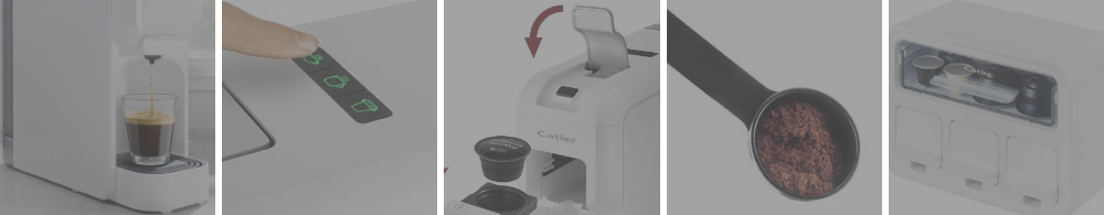 Ekspres CATLER ES 720 Porto W (3 systemy kapsułek) rozmiar kawy