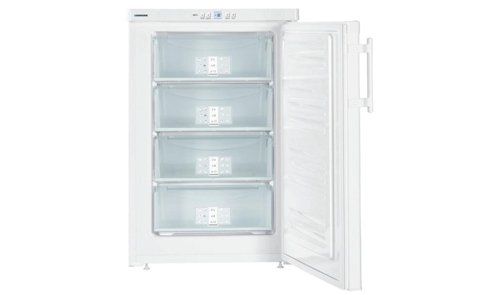 LIEBHERR GP 1386 wyświetlacz LCD monochromatyczny dotykowy obsługa zamrażarka regulacja temperatura temperatura komora mrożenie smartfrost szron lód superfrost frostsafe szuflady