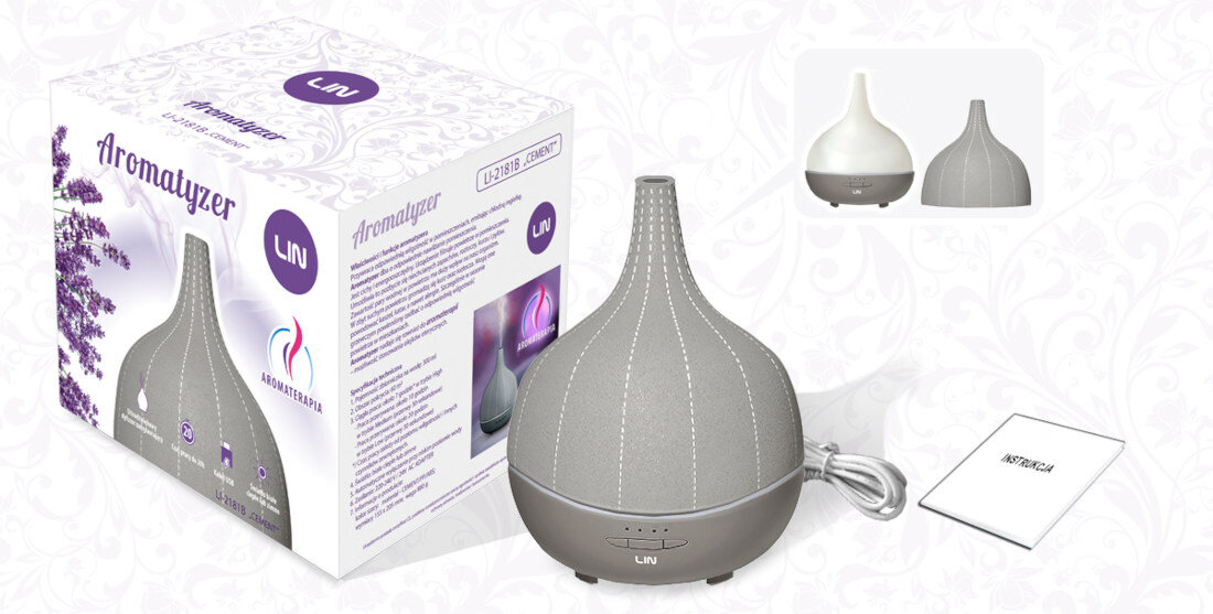Aromatyzer LIN LI2181B Szary zestaw akcesoria komplet wyposazenie