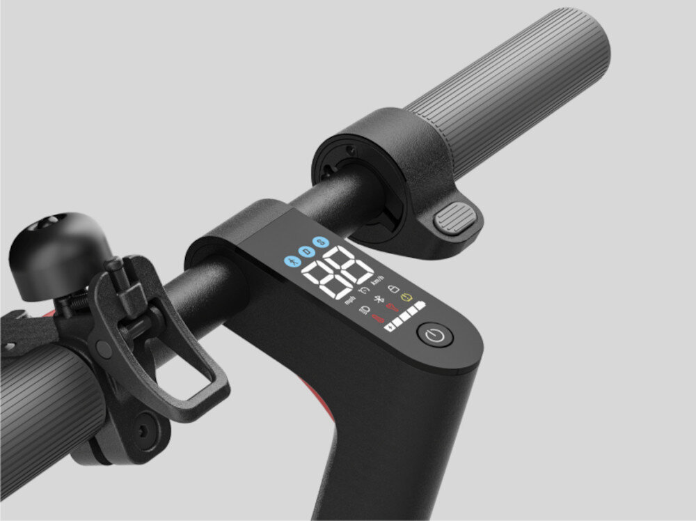 Hulajnoga elektryczna XIAOMI Scooter 4 Lite NE Czarny intuicyjny wyswietlacz pelen kontrast i widocznosc uchwyty kierownicy antyposlizgowy material pelna kontrola bezpieczne podrozowanie