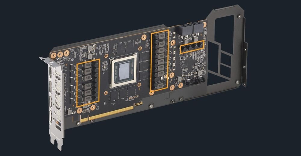 Karta graficzna ASUS TUF Gaming Radeon RX 7800 XT OC Edition 16GB - Trwałe kondensatory