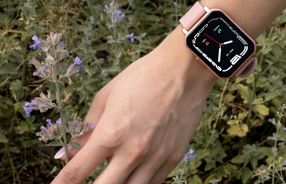 Smartwatch MAXCOM FW56 Carbon Pro ekran bateria czujniki zdrowie sport pasek ładowanie pojemność rozdzielczość łączność sterowanie krew puls rozmowy smartfon aplikacja