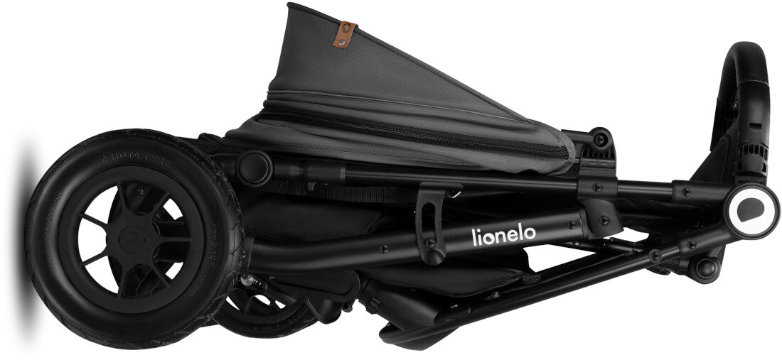 Wózek dziecięcy LIONELO Natt Stone Szary Kompaktowy rozmiar przechowywanie składanie transport