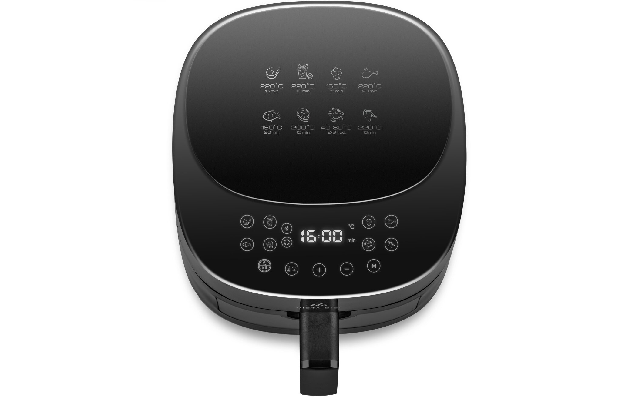 Frytkownica beztłuszczowa ETA Vista Digi 116890000 Air Fryer pojemnik xl wielkosc