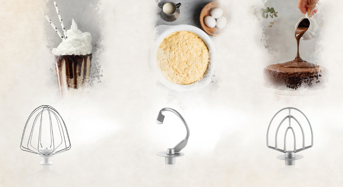 Robot kuchenny planetarny ETA Gustus Maximus IV 412890030 1200W z blenderem kielichowym 3 końcówki Hak do ugniatania klasyczne mieszadło trzepaczka