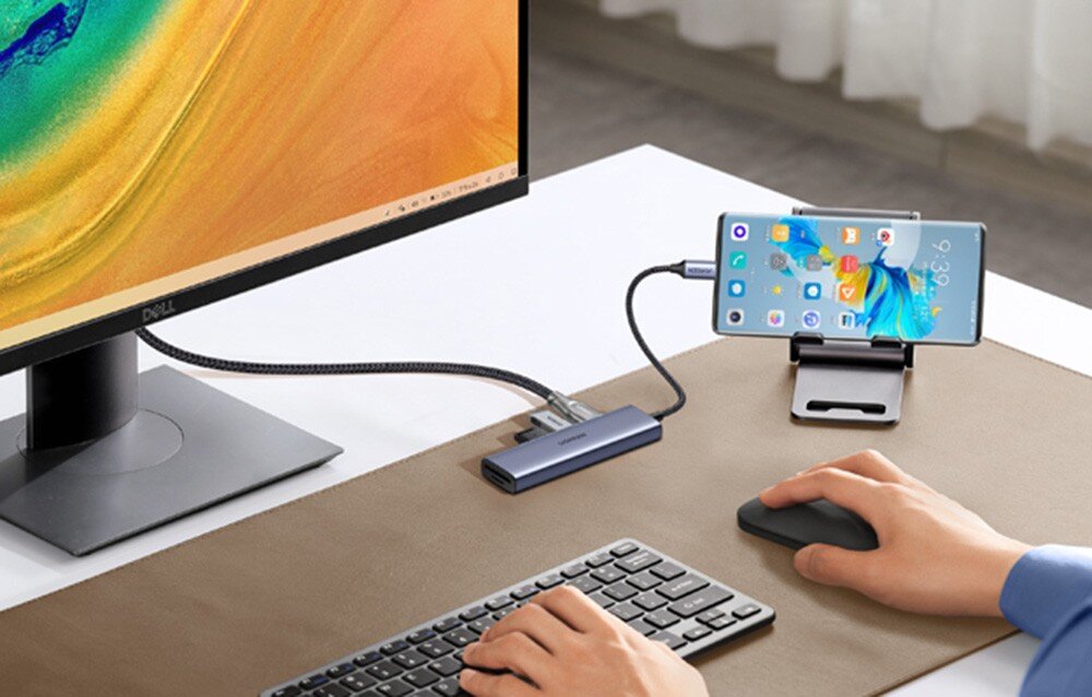 Hub UGREEN Revodok CM511 USB Typu C, Pasywny 