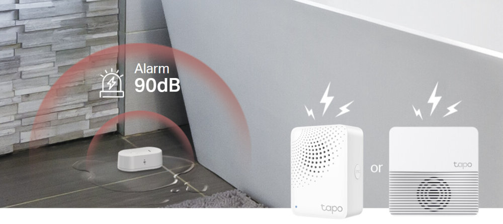 Czujnik zalania TP-LINK Tapo T300 6 sondom o wysokiej czułości górze i dole 90 dB Hubie szkód wodnych