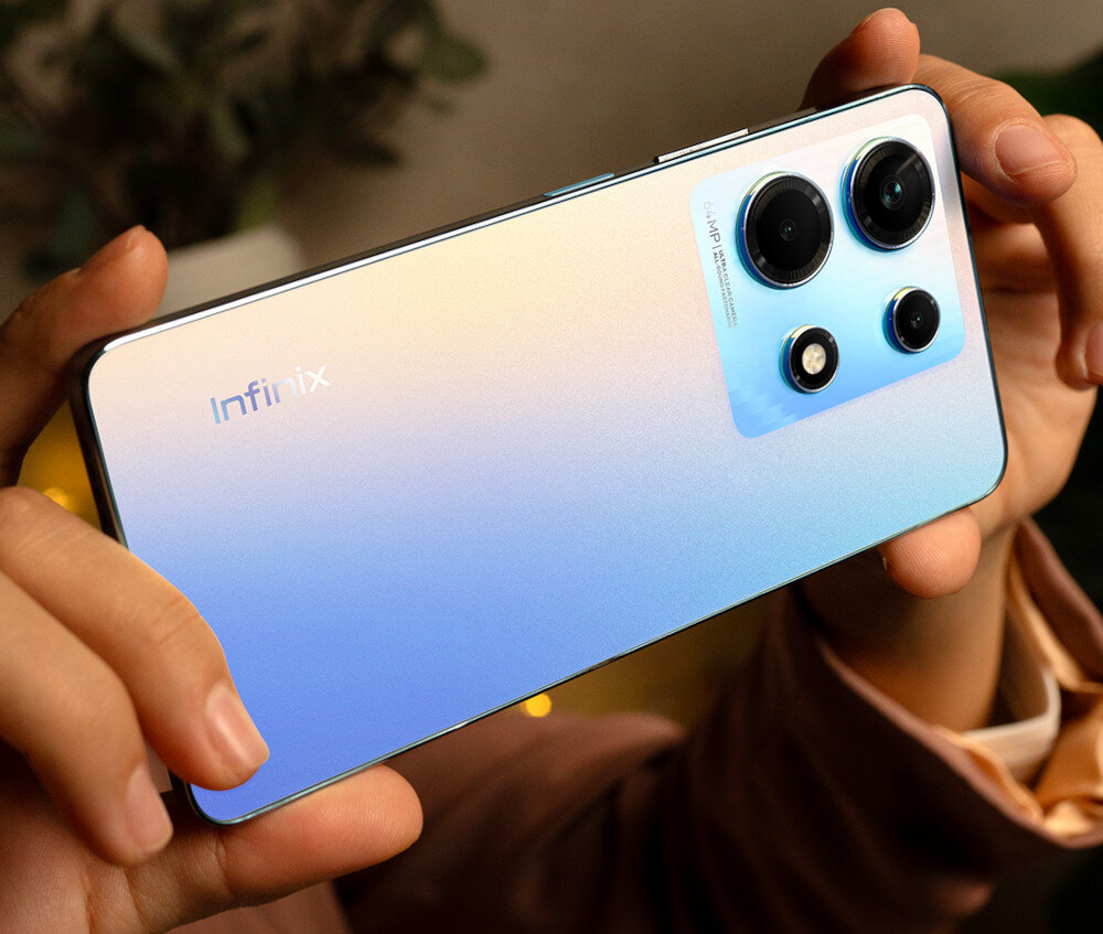 Smartfon Infinix NOTE 30 ekran bateria aparat procesor ram pamięć pojemność rozdzielczość zdjęcia filmy opis dane cechy blokady system łączność wifi bluetooth obudowa szkło odporność porty muzyka transfer sieć przekątna matryca waga czujniki oled amoled ips