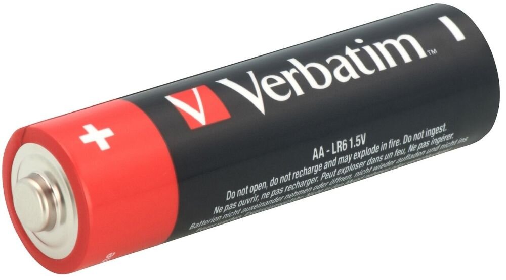 Bateria AA LR6 VERBATIM 49505 (24 szt.) bateria na bialym tle, warunki atmosferyczne