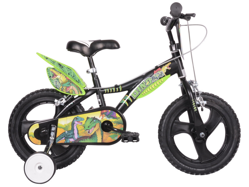 Rower dziecięcy DINO BIKES Dinozaury 14 cali dla chłopca dla fanow dinozaurów dla dzieci w wieku od 4 do 5 lat