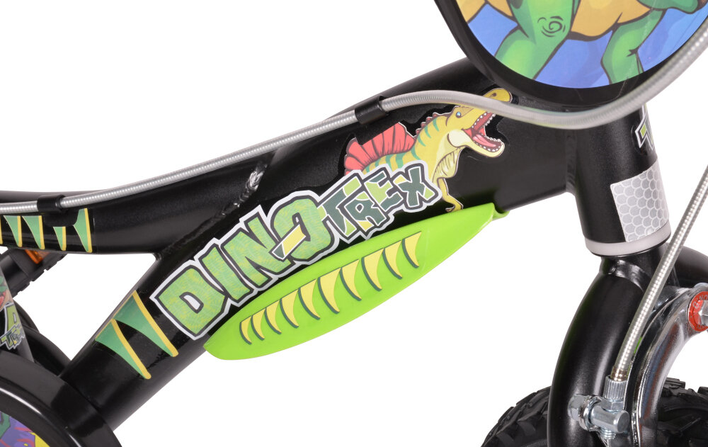 Rower dziecięcy DINO BIKES Dinozaury 14 Skye dla chłopca rama stalowa 9,5-calowa odporność na uszkodzenia mechaniczne i działanie czynników zewnętrznych dostosowana do najmłodszych geometria roweru