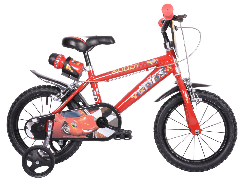 Rower dziecięcy DISNEY Auta 14 Skye 14 cali dla dziewczynki w czerwonej kolorystyce Zygzak McQueena dla dzieci w wieku od 4 do 5 lat
