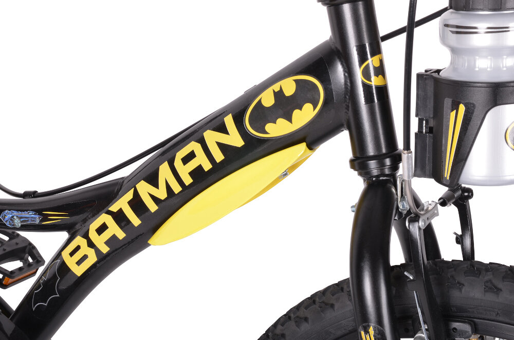 Rower dziecięcy DINO BIKES Batman 20 20 cali dla dziewczynki rama stalowa 10,5-calowa odporność na uszkodzenia mechaniczne i działanie czynników zewnętrznych dostosowana do najmłodszych geometria roweru