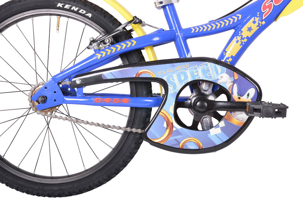 Rower dziecięcy DINO BIKES Sonic 20 cali 20-calowe koła aluminiowe obrecze stalowe piasty lekki 10 kg stabilny opony KENDA plynna jazda redukcja dragn lancuch stylowa oslona