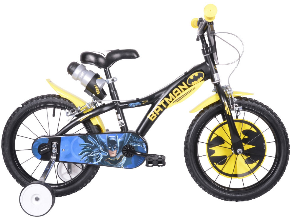 Rower dziecięcy DINO BIKES Batman 16 cali dla chłopca w cdla fanow Batmana dla dzieci w wieku od 4 do 6 lat