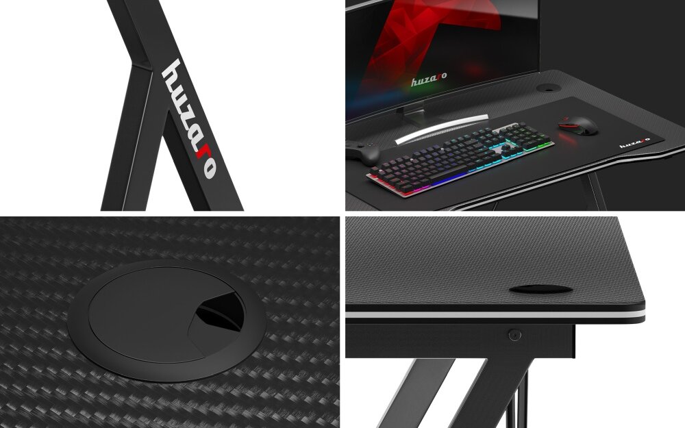 Biurko HUZARO Hero 1.4 ergonomia minimalizm konstrukcja gry