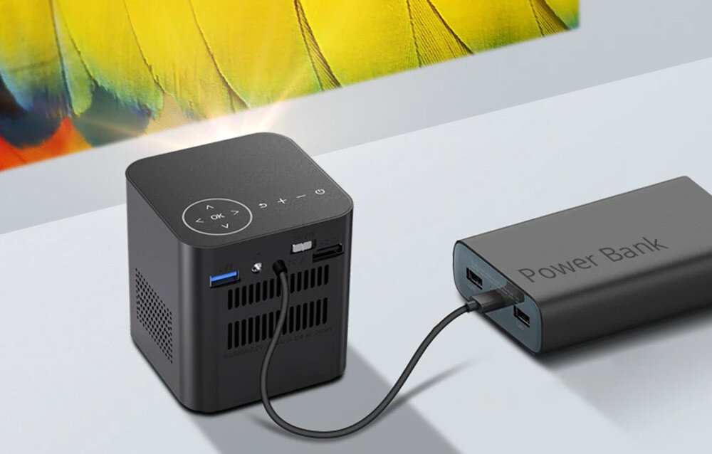 Projektor BYINTEK P19 akumulator pojemność mobilność zasilanie