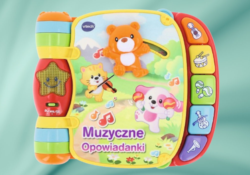 Zabawka edukacyjna VTECH Muzyczne Opowiadanki edukacja zaufanie śmiech marka dźwięk światło