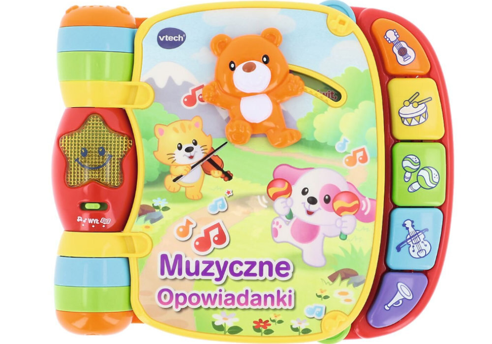Zabawka edukacyjna VTECH Muzyczne Opowiadanki edukacja zaufanie śmiech marka dźwięk światło