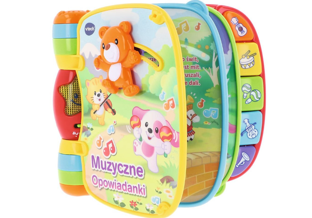Zabawka edukacyjna VTECH Muzyczne Opowiadanki edukacja zaufanie śmiech marka dźwięk światło