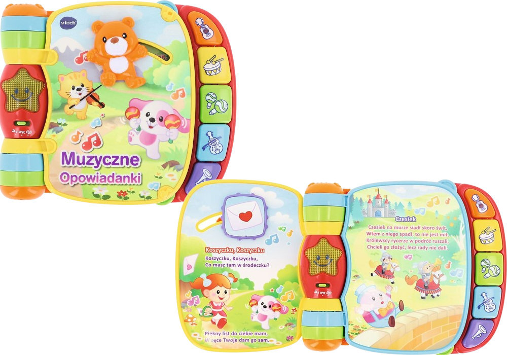 Zabawka edukacyjna VTECH Muzyczne Opowiadanki edukacja zaufanie śmiech marka dźwięk światło