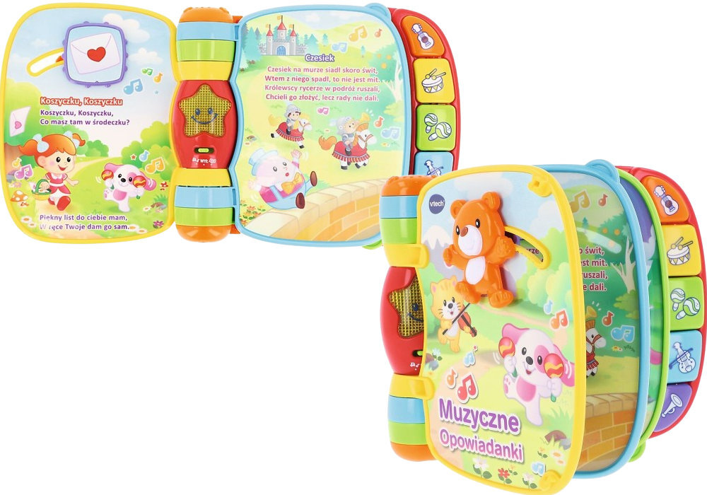 Zabawka edukacyjna VTECH Muzyczne Opowiadanki edukacja zaufanie śmiech marka dźwięk światło