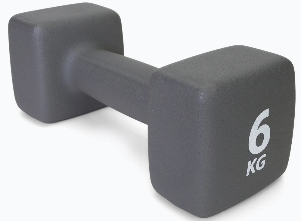 Hantla PURE2IMPROVE Dumbell 6 kg solidne wykonanie profesjonalny sprzet treningowy dla poczatkujacych dla doswiadczonych entuzjastow fitnessu wydajnosc trwalosc