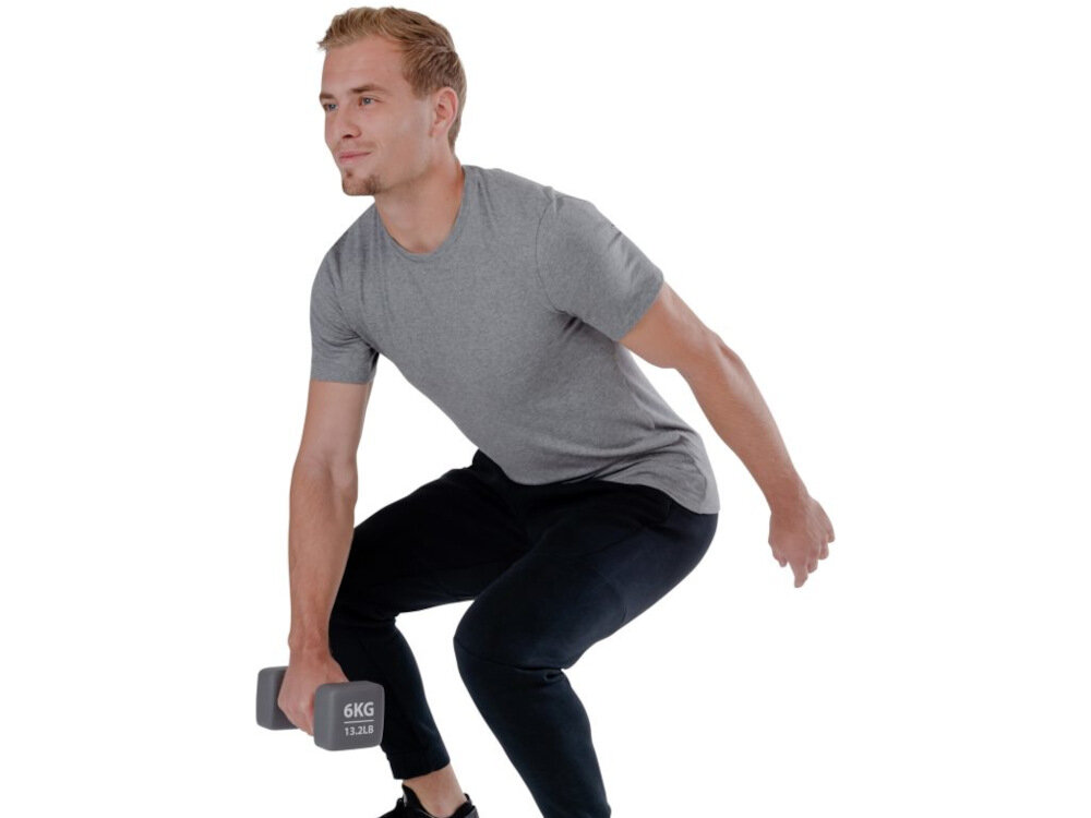 Hantla PURE2IMPROVE Dumbell 6 kg klasyczny funkcjonalny design latwy transport przechowywanie kwadratowa konstrukcja