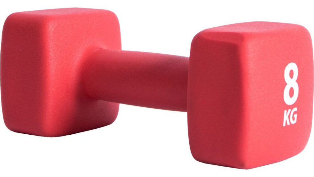 Hantla PURE2IMPROVE Dumbell 8 kg solidne wykonanie profesjonalny sprzet treningowy dla poczatkujacych dla doswiadczonych entuzjastow fitnessu wydajnosc trwalosc