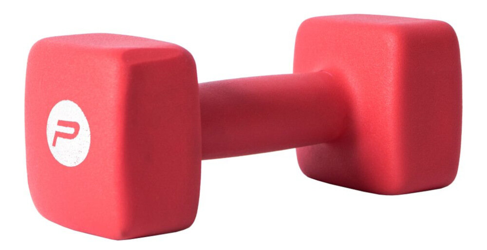 Hantla PURE2IMPROVE Dumbell 8 kg klasyczny funkcjonalny design latwy transport przechowywanie kwadratowa konstrukcja