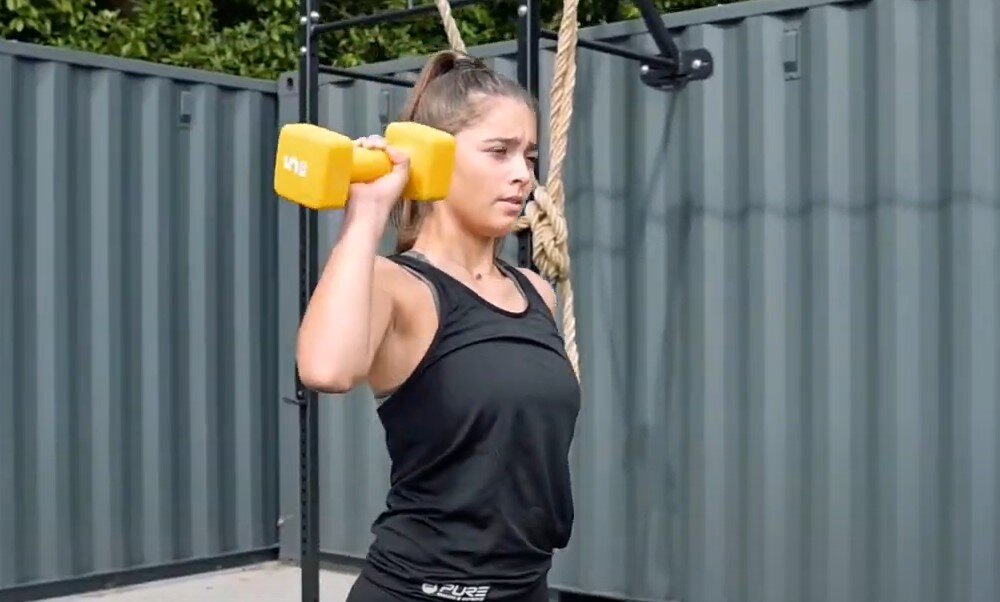 Hantla PURE2IMPROVE Dumbell 5 kg wytrzymaly neopren dlugotrwala trwalosc do domu do profesjonalnych silowni