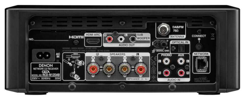 Amplituner DENON Ceol RCDN-12 DAB - złącza