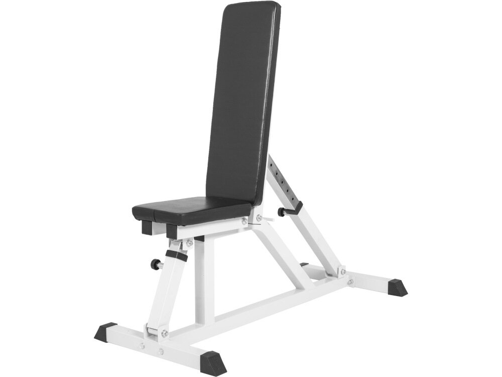 Ławka do ćwiczeń GORILLA SPORTS 2625 ergonomicznie zaprojektowane siedzisko regulacja w 4 stopniach gruba tapicerka ze skory syntetycznej miekkie wypelnienie