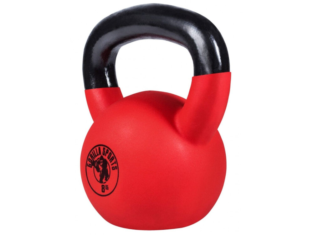 Kettlebell GORILLA SPORTS 2466 8 kg solidna konstrukcja latwe utrzymanie i przechowywanie wodoodpornosc