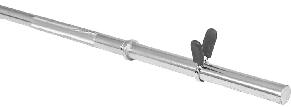 Gryf GORILLA SPORTS 2793 120 cm ergonomiczny ksztalt ryflowane uchwyty optymalnie rozlozona waga 7 kg do zroznicowanego treingu uniwersalny design