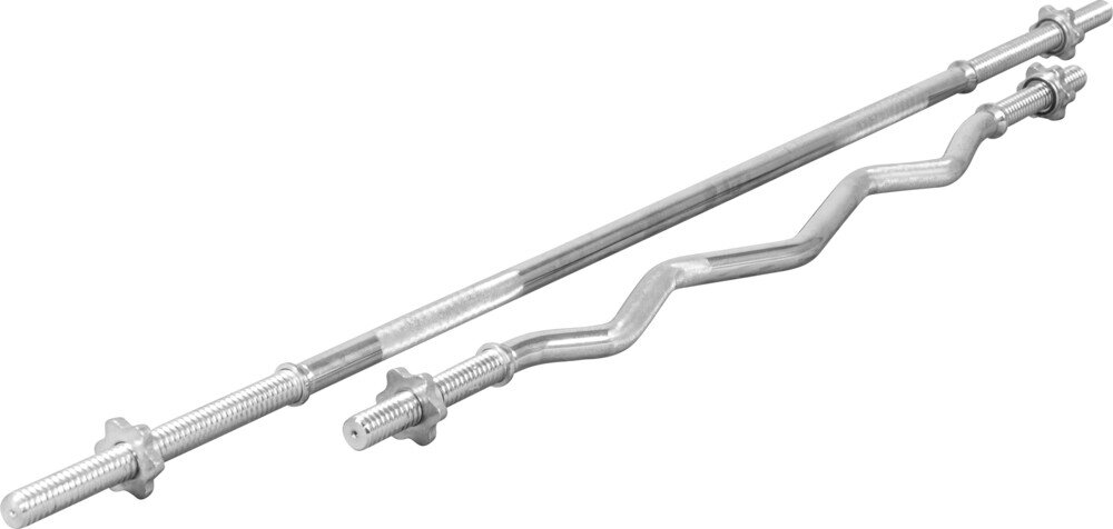 Zestaw gryfów Gorilla Sports prosty i łamany 170 i 120 cm