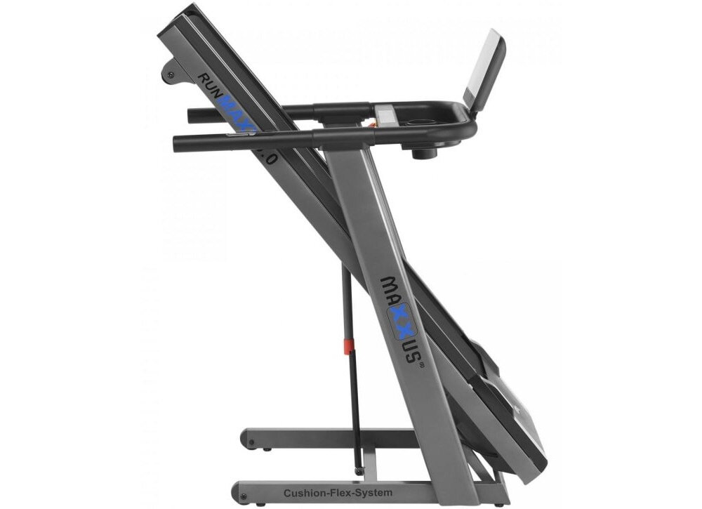 Bieżnia elektryczna MAXXUS RunMaxx 5.0 solidna konstrukcja wysokiej jakosci materialy funkcja EASY-FOLD syste skladanej konstrukcji wymiary po zlozeniu 173 x 81,5 x 139 cm