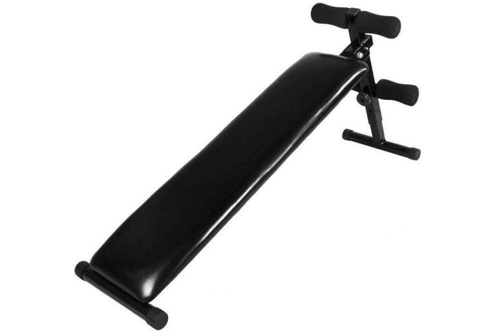 Ławka do ćwiczeń GORILLA SPORTS 2714 slidna stalowa konstrukcja ergonomiczny design wymiary 120 x 32 x 60 cm