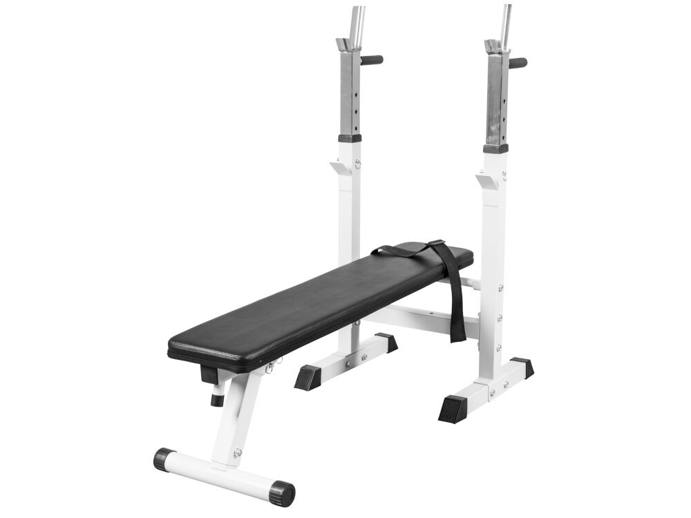 Ławka do ćwiczeń GORILLA SPORTS 3w1 2965 Biały wszechstronny przyrzad do cwiczen solidna konstrukcja