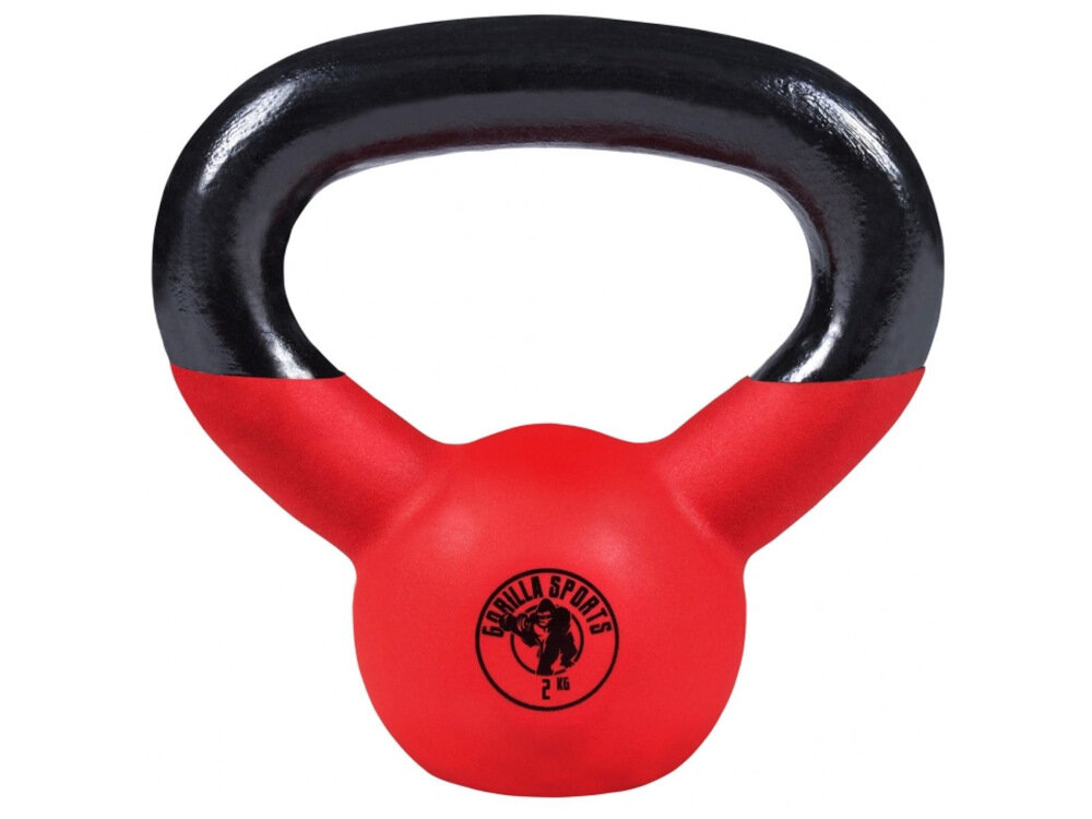 Kettlebell GORILLA SPORTS 3454 2 kg solidnie wykonany funkcjonalny przyrzad treningowy