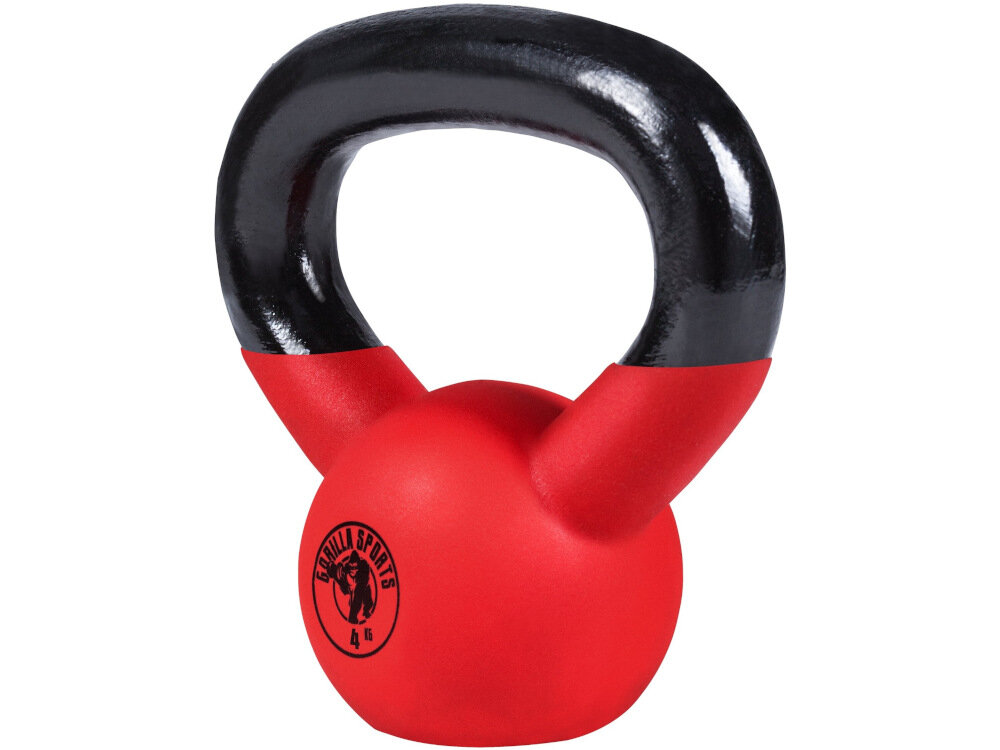Kettlebell GORILLA SPORTS 2739 4 kg solidna konstrukcja latwe utrzymanie i przechowywanie wodoodpornosc