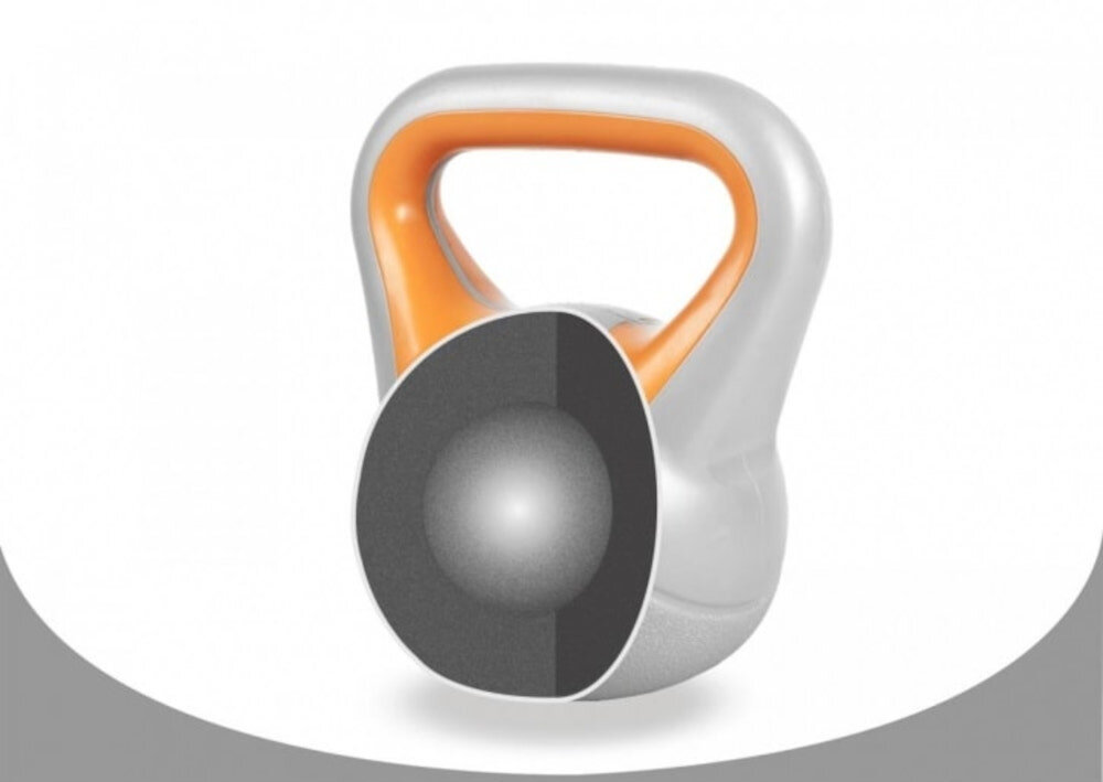 Kettlebell GORILLA SPORTS 2609 12 kg powloka z tworzywa sztucznego wypelniony cementem