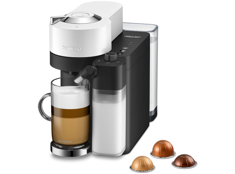 Ekspres DELONGHI Nespresso Vertuo Lattissima ENV300.B zestaw akcesoria komplet wyposazenie