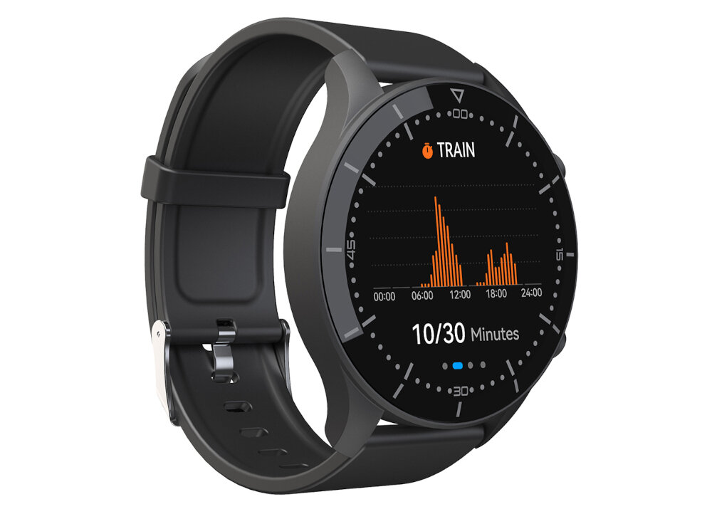 Smartwatch MEDIA-TECH Activeband Genua Czarny ekran bateria czujniki zdrowie sport pasek ładowanie pojemność rozdzielczość łączność sterowanie krew puls rozmowy smartfon aplikacja