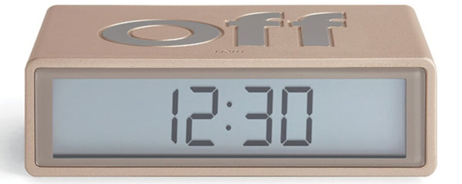 Budzik LEXON Flip Travel - sterowanie radiowe