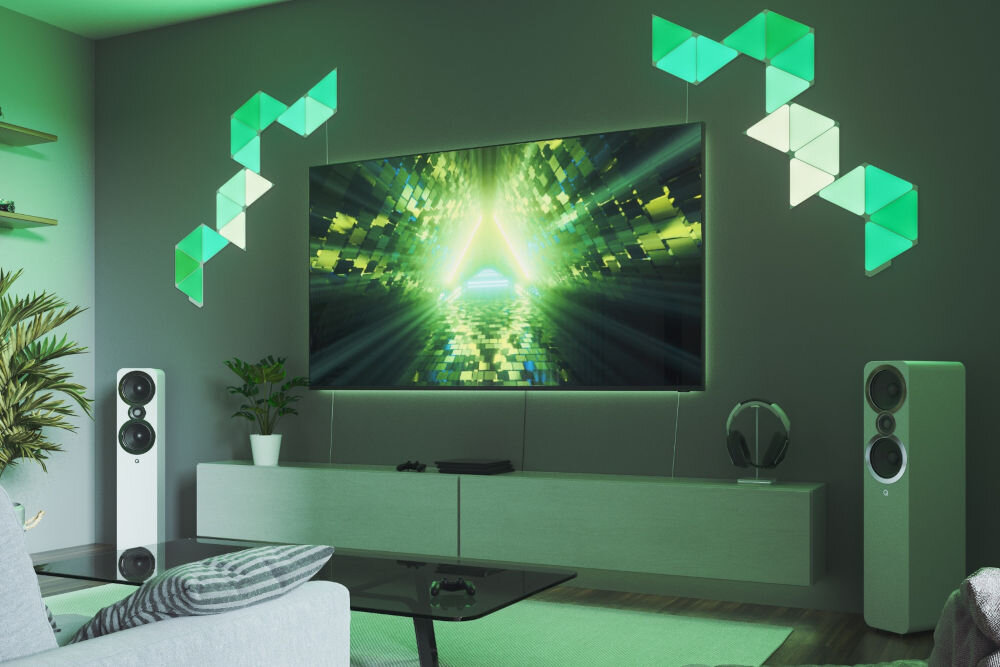 Panele świetlne NANOLEAF NL47-0102TW-9PK Czarny (9 sztuk) scenariusze 16 mln kolorów temperatura światła